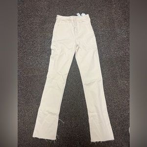 zara cream jeans